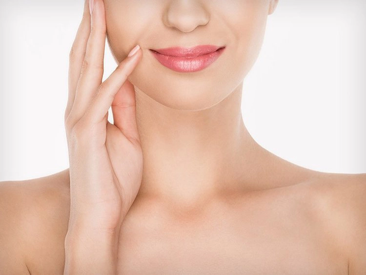 lady with hand to facial rejuvination perth